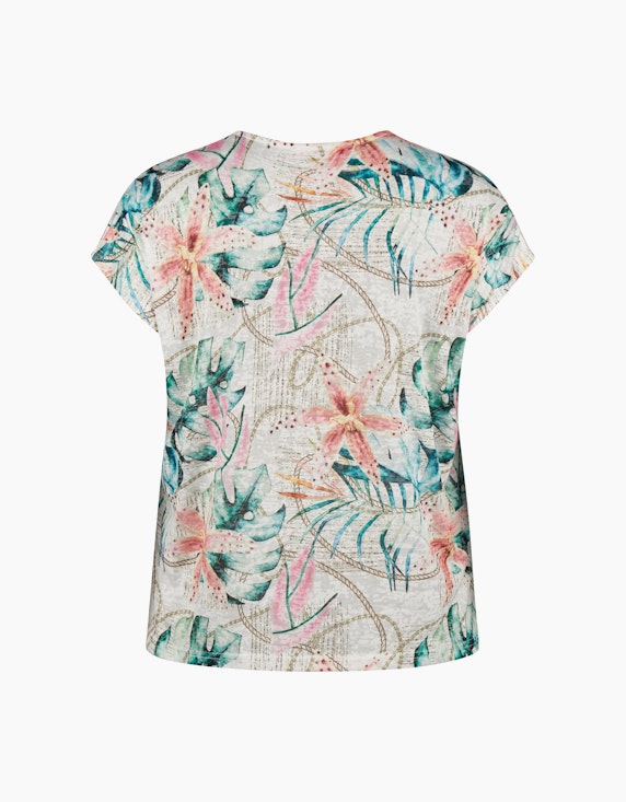 Thea Burnout Shirt mit floralem Print | ADLER Mode Onlineshop