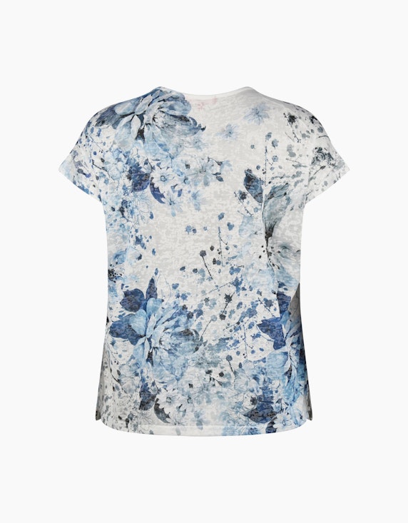 Thea Burnout Shirt mit floralem Print | ADLER Mode Onlineshop
