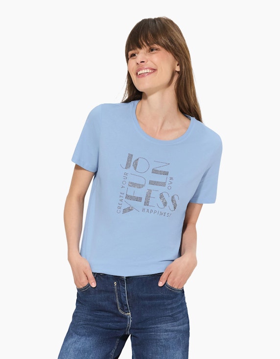 Street One T-Shirt mit Steinchendeko | ADLER Mode Onlineshop