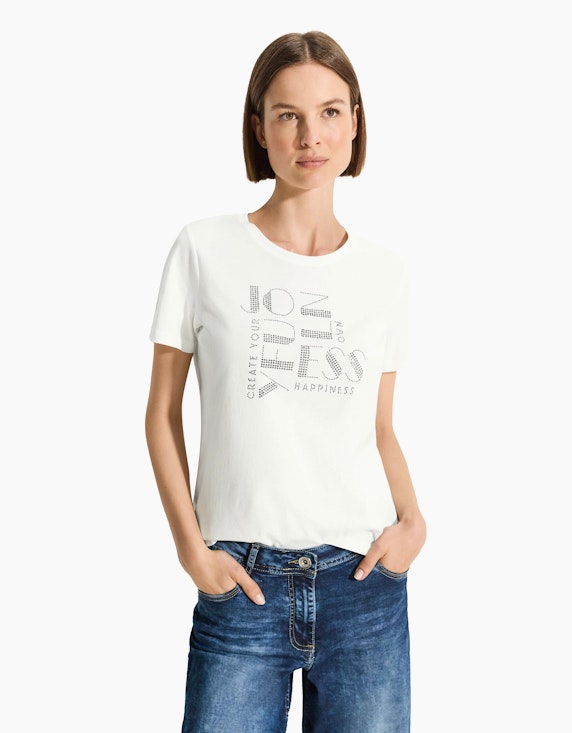 Street One T-Shirt mit Steinchendeko | ADLER Mode Onlineshop